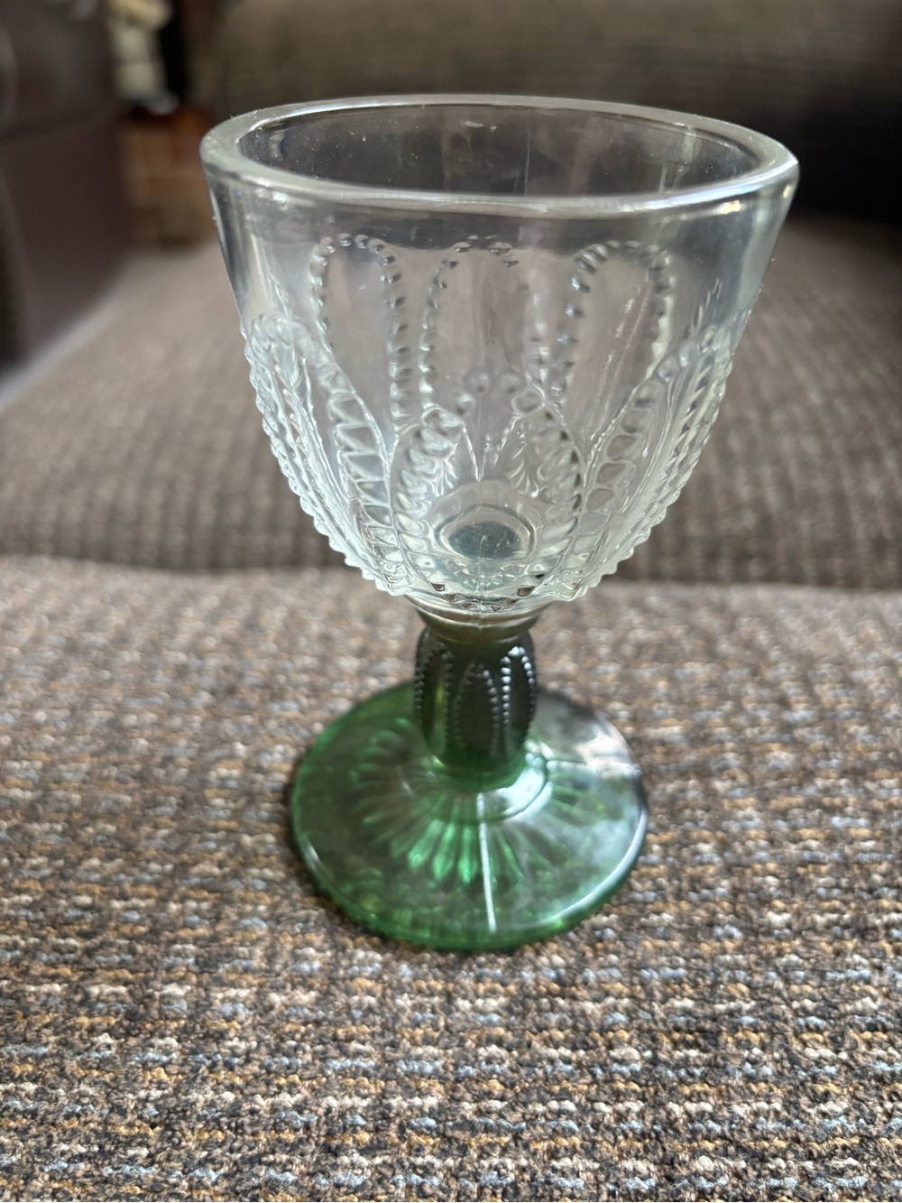 Vintage Avon Cordial Glasses - Emerald Accent